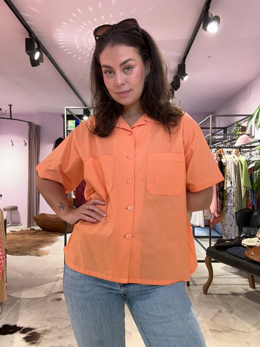 Vintage blouse pastel orange size M/L