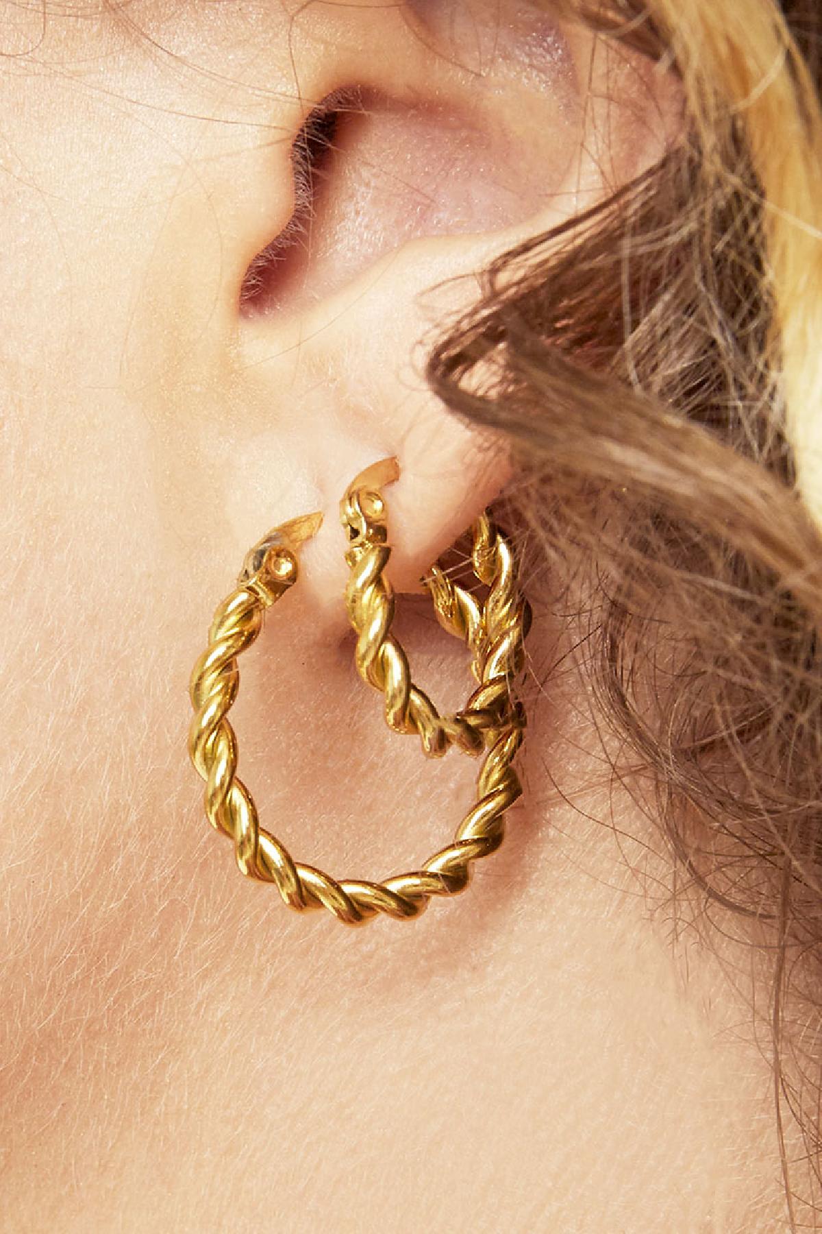 Earrings gold molly rings