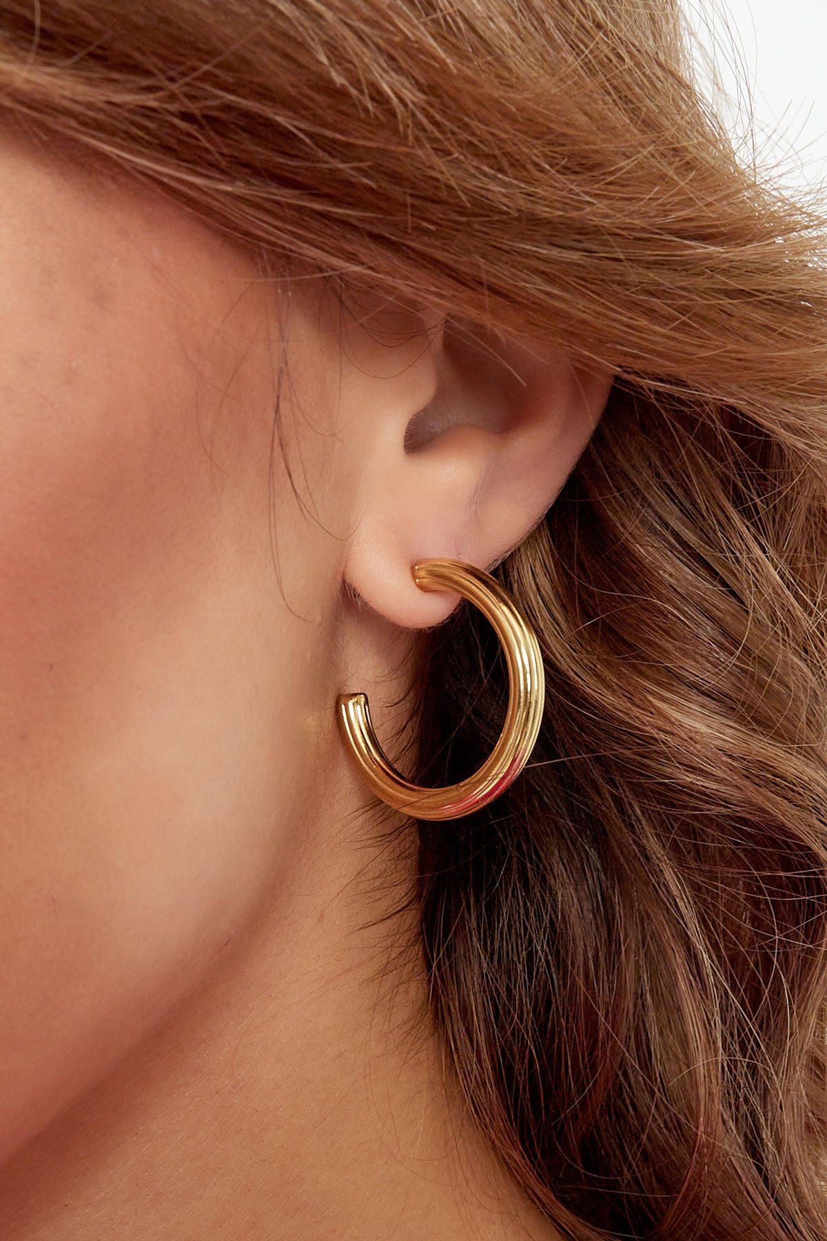 Earrings Carrie stainless steel gold small