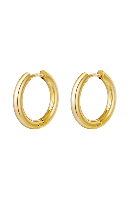 Earrings gold summer rings