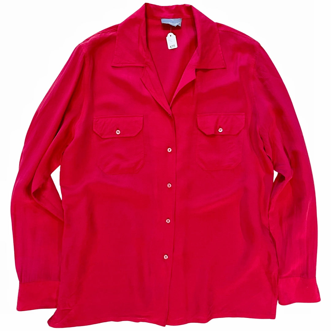 Vintage Ruby zijde blouse size M/L