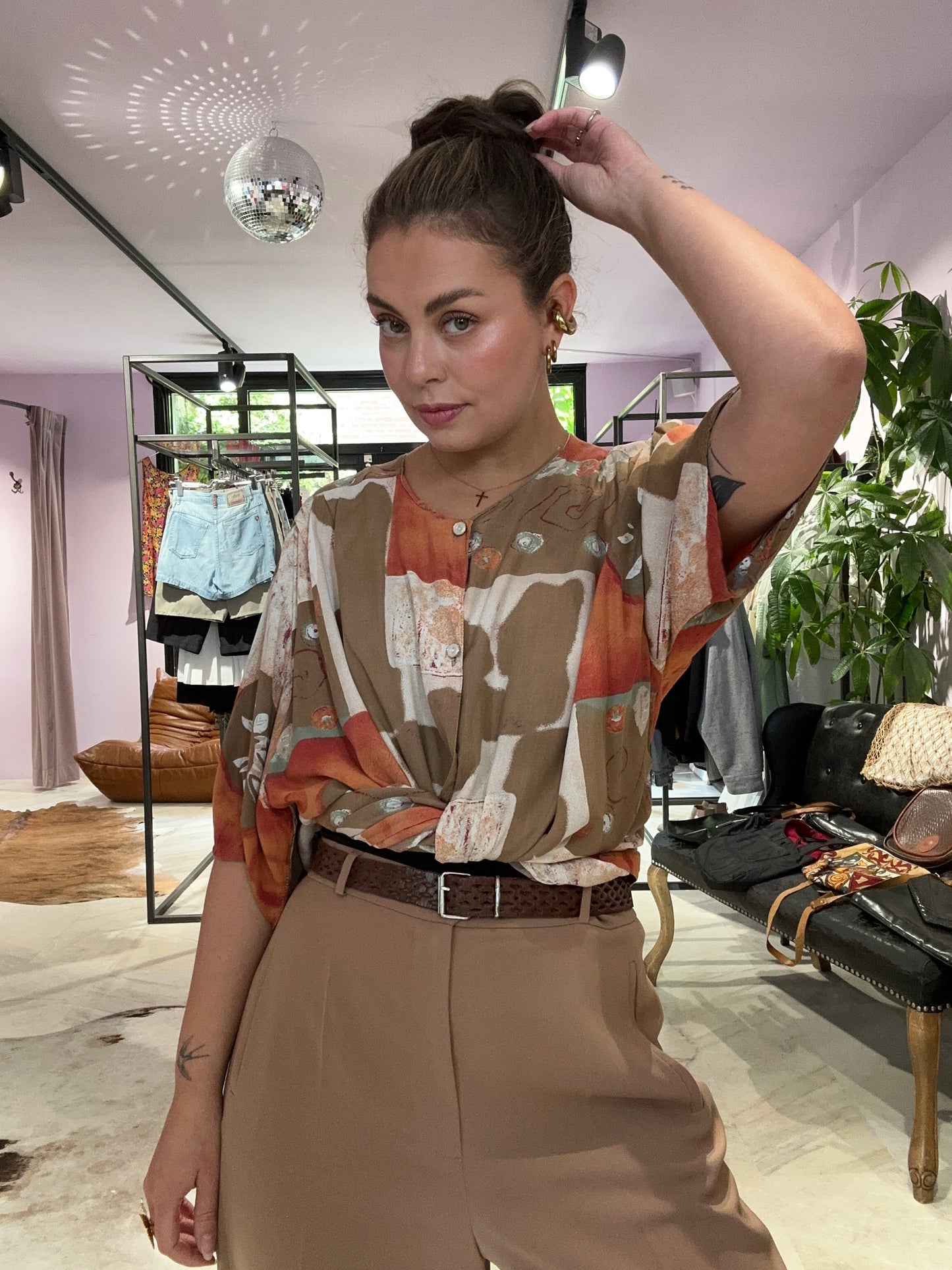 Vintage dotah blouse