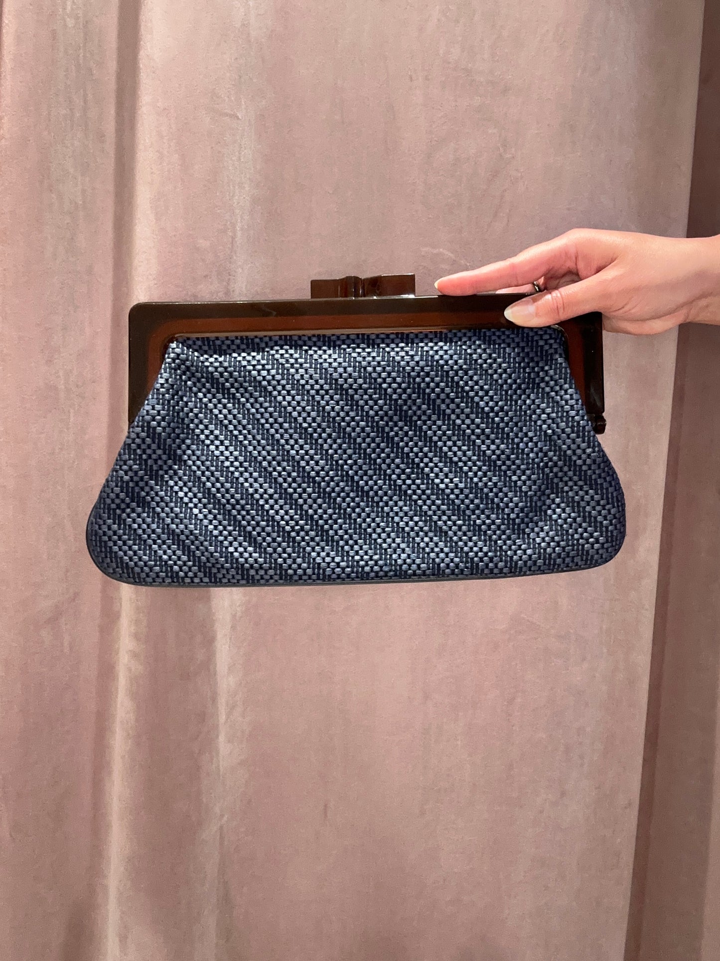 Vintage clutch blue