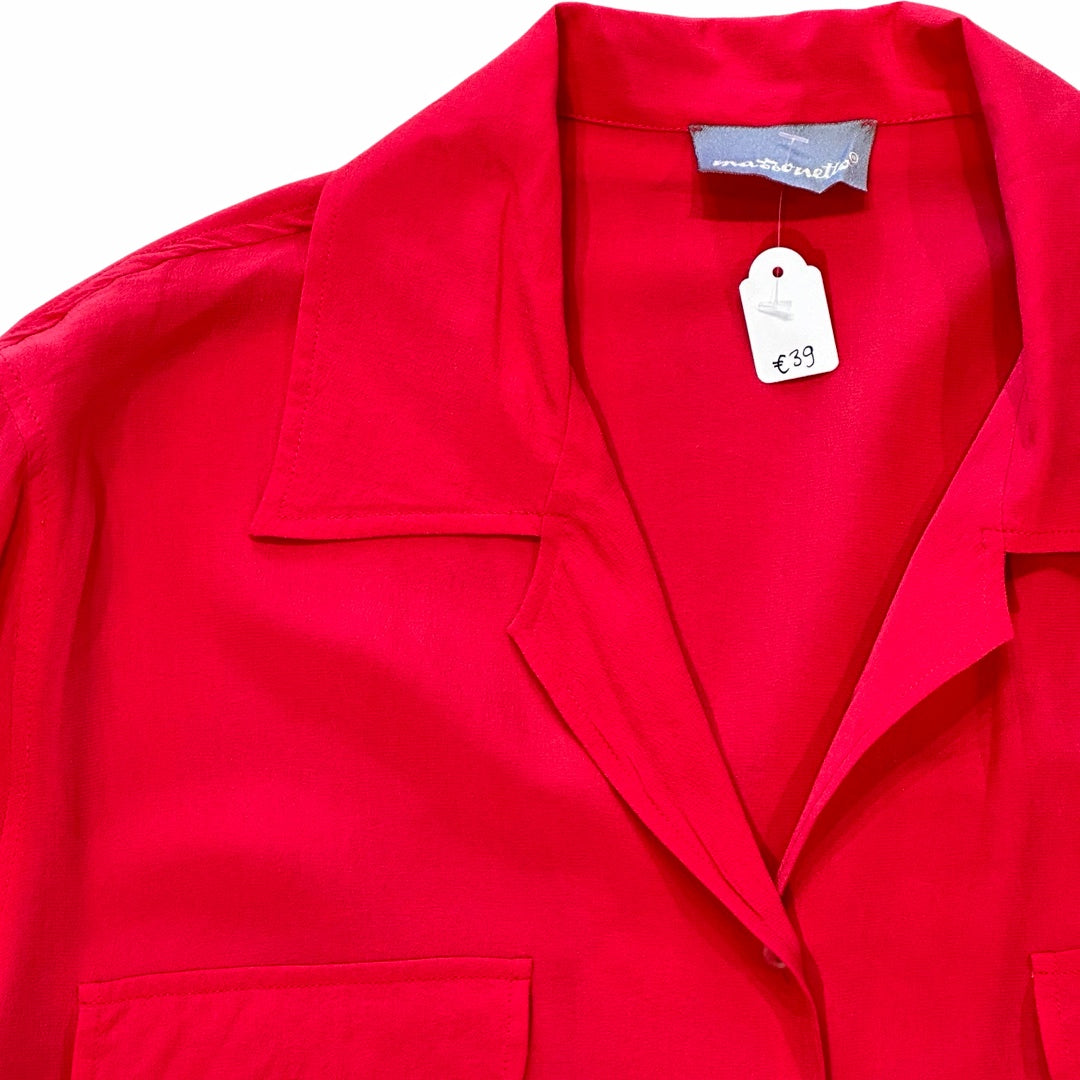 Vintage Ruby zijde blouse size M/L