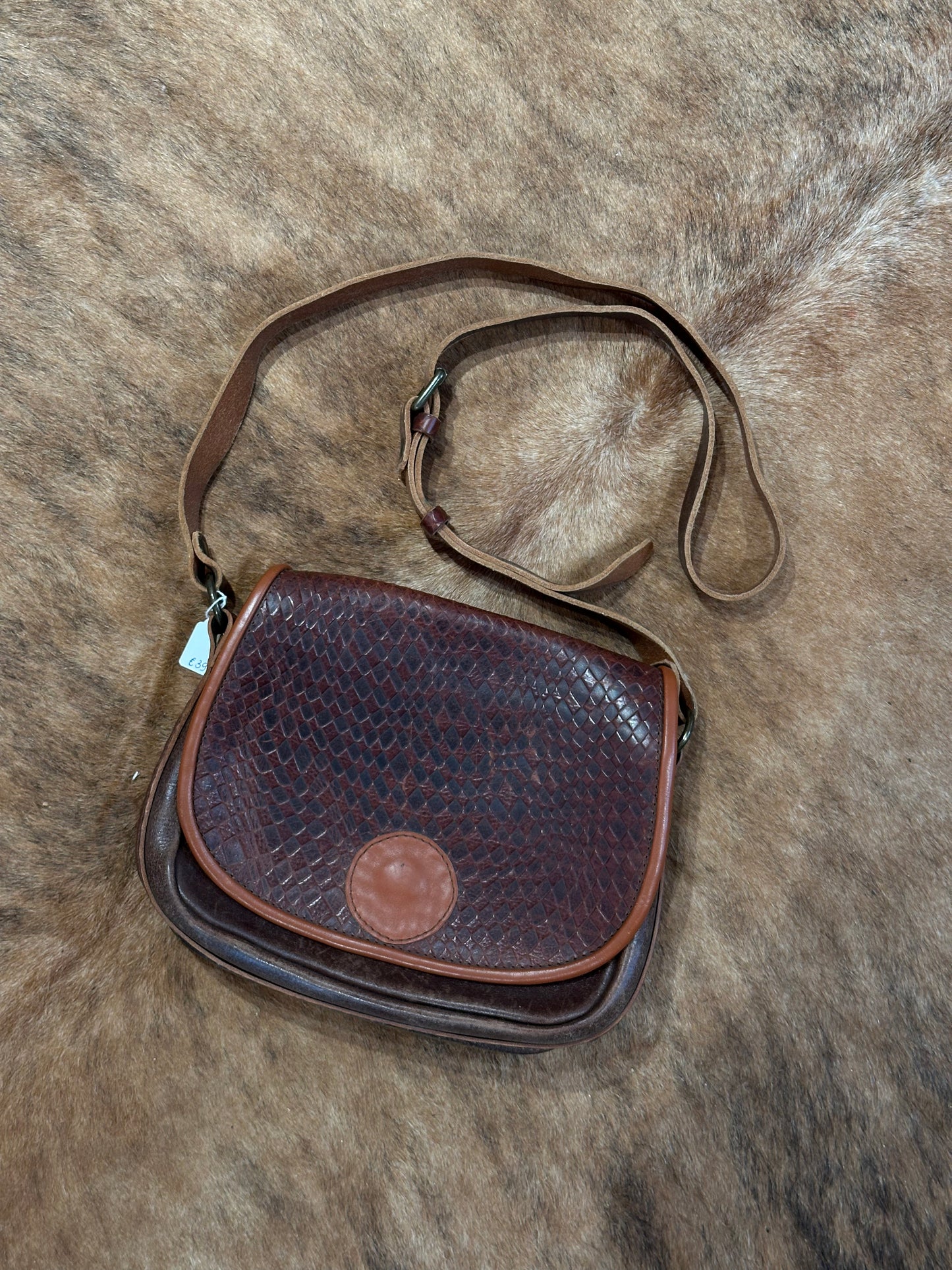 Vintage leather Damian shoulder bag