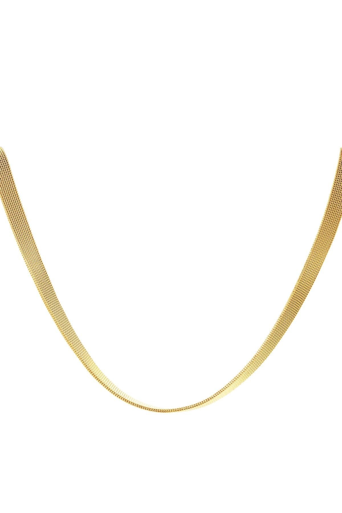 Stainless steel necklace elegant gold