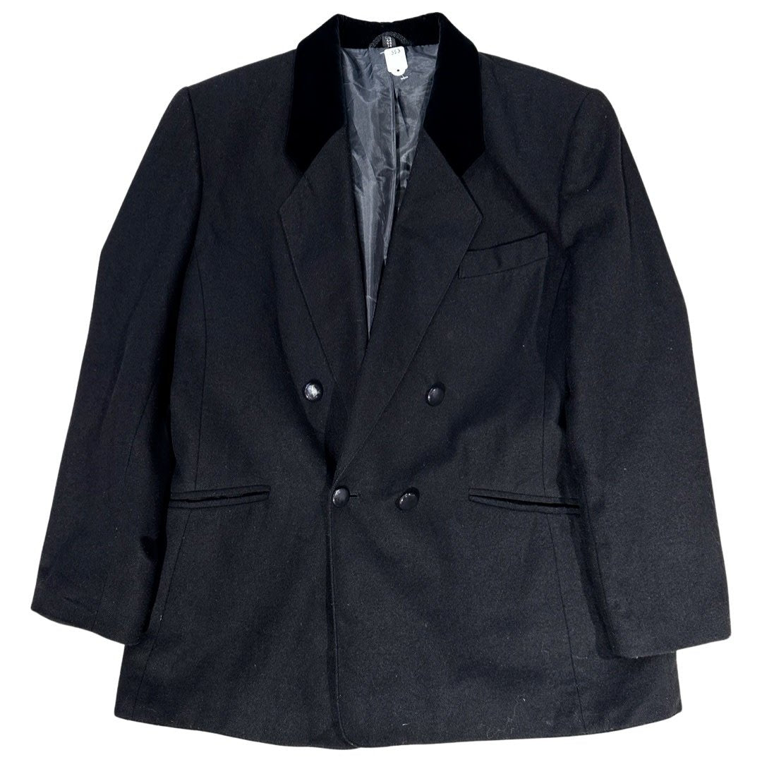 Vintage oversized blazer met velvet boord size L