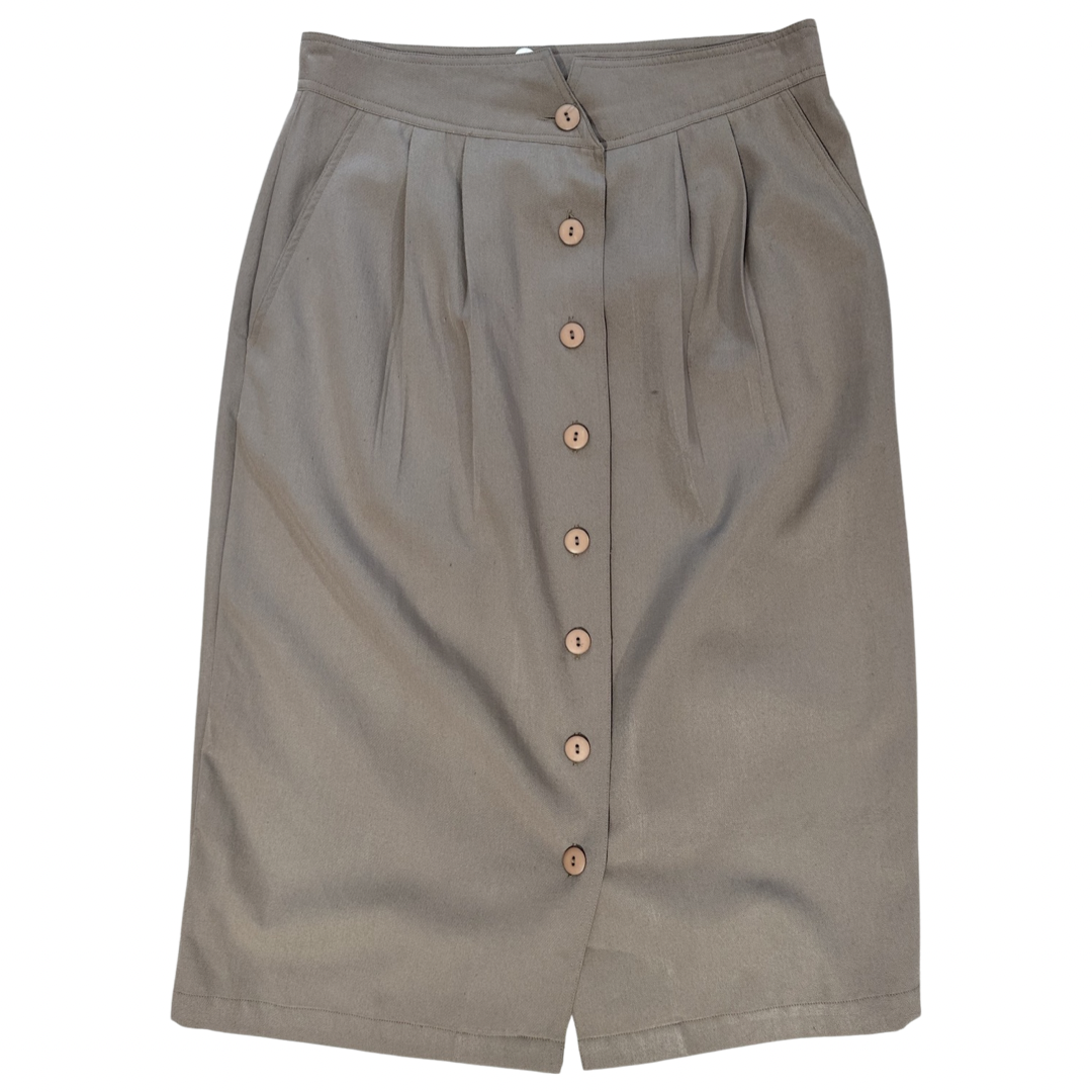 Vintage hoge rechte rok met knopen size L/XL