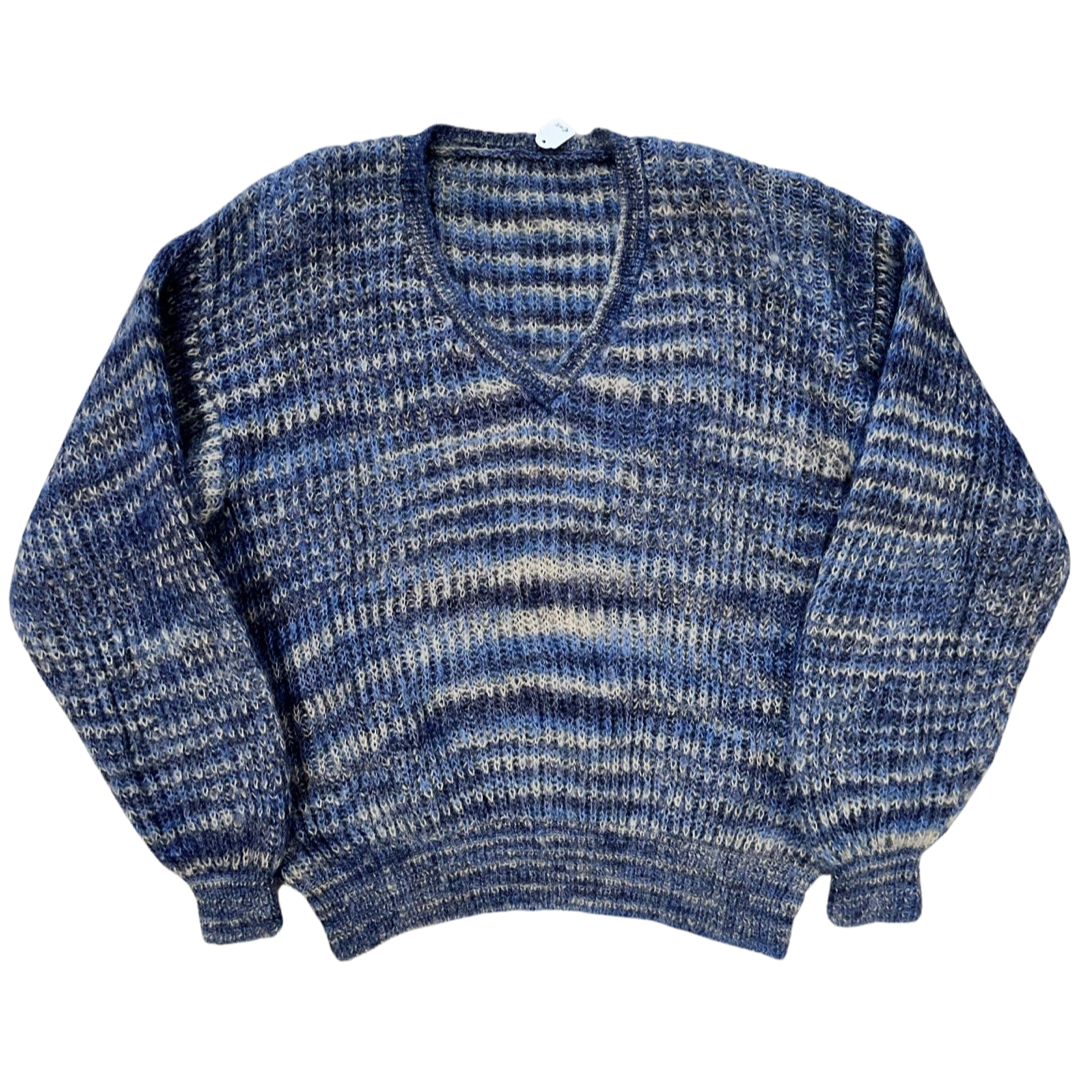 Vintage sweater 100% wool with v-neck 