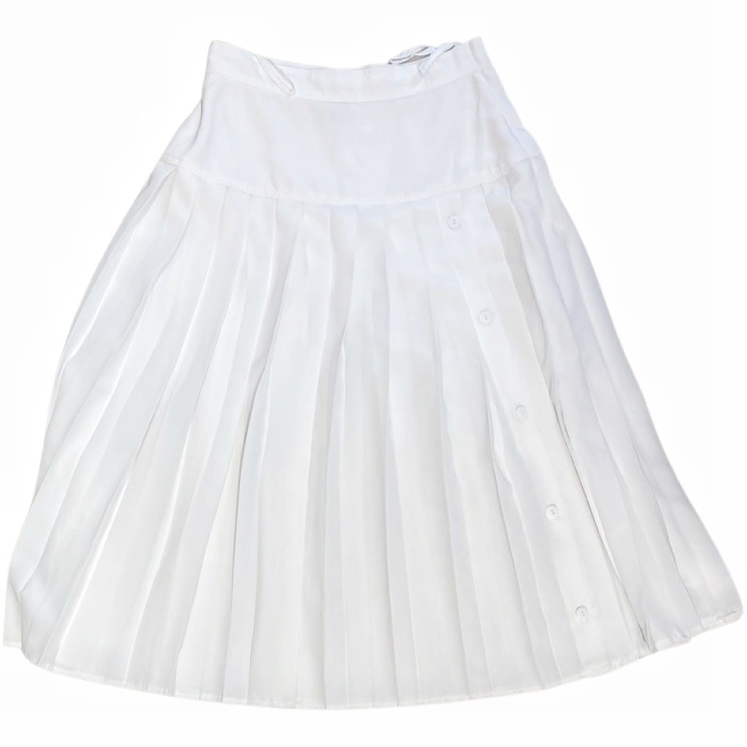 Vintage witte plooien rok size M