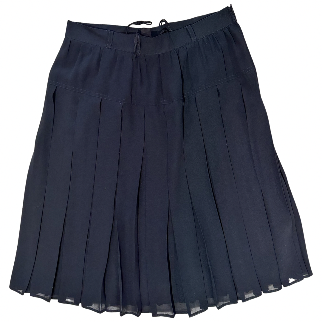 Vintage pleated skirt black with lining